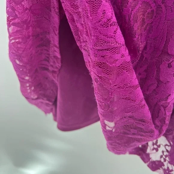 Red Camel Grape Square Neck Midi Lace Size M - Picture 7 of 11